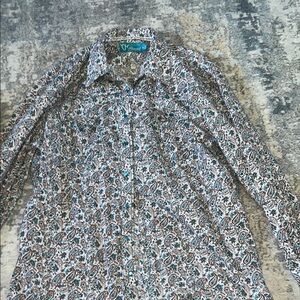 Women's Paisley Button Down Shirt